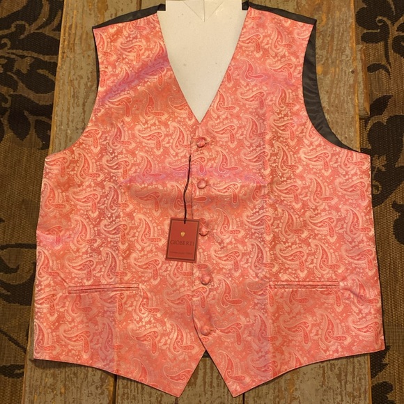 Gioberti Men’s Four Piece Formal Paisley Vest Set NWT - Picture 5 of 8